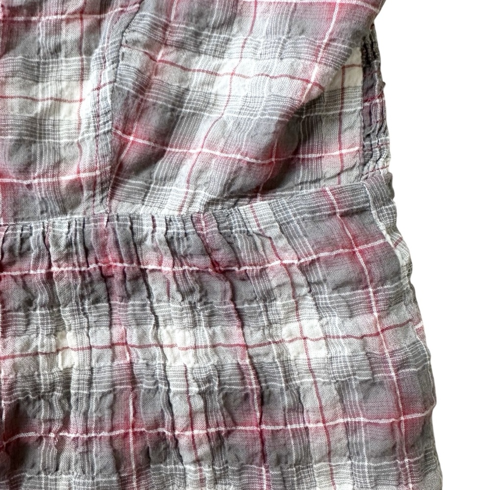 Anthropologie Maeve Flutter Sleeve Plaid Mini Dress Size XS - Picture 6 of 10